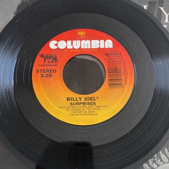 Vtg Billy Joel you’re only human second wind 45 small record in paper sleeve - Picture 12 of 16